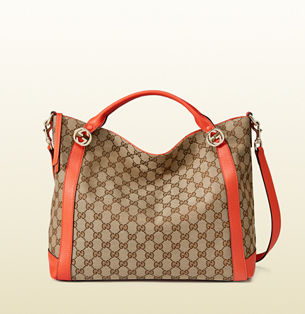 Gucci Miss GG Canvas Top Handle Bag 323675 Orange
